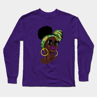 Afro African Woman Long Sleeve T-Shirt